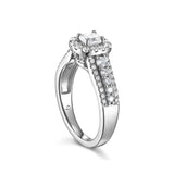 Cushion Cut Diamond Engagement Ring S20153A and Band Set S20153B