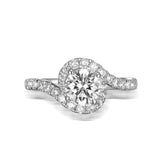 Modern Engagement Ring S201801A and Band Set S201801B