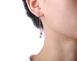 Rose Gold Diamond Drop Earrings - S2012236