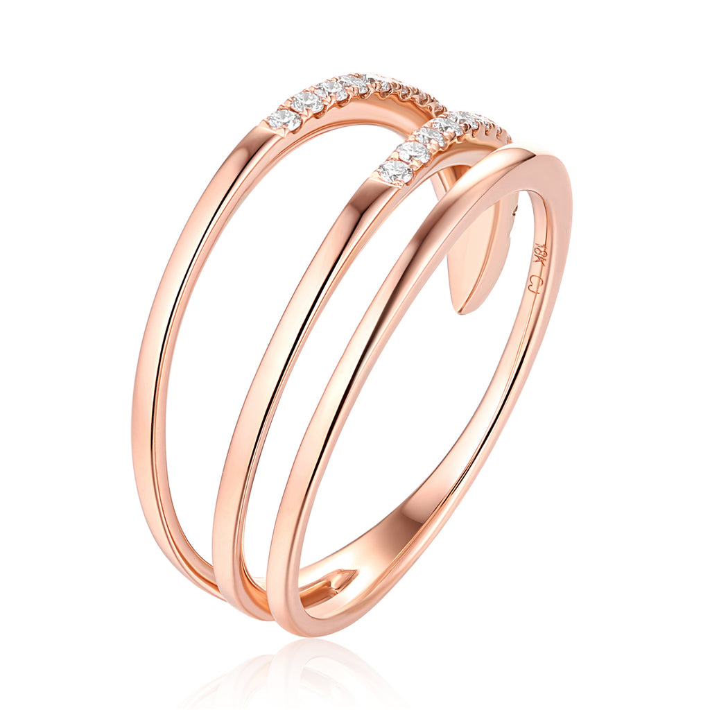 Rose Gold Diamond Fashion Ring - S2012257