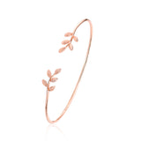 18KT Rose Gold Fashion Diamond Leaf Bracelet - S2012275