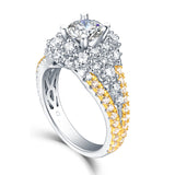 Mystere Halos Round Engagement Ring S2012673A and Band Set S2012673B