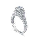 Halos Round Engagement Ring S2012680A and Band Set S2012680B