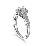 Cushion Cut Diamond Engagement Ring S201510A and Band Set S201510B