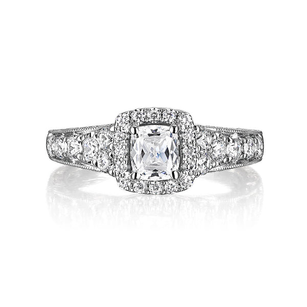 Cushion Cut Diamond Engagement Ring S201512A and Band Set S201512B