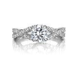 Round Diamond Engagement Ring S201526A and Band S201526B Set