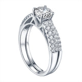 Modern Solitaire Plus Engagement Ring S201581A and Band Set S201581B