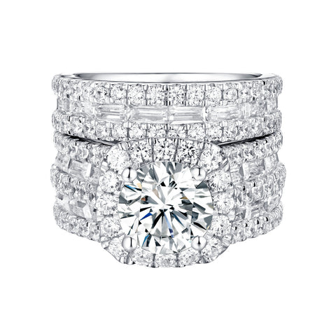 Bold Diamond Engagement Ring S201834A and Band Set S201834B