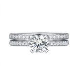Solitaire Plus Diamond Engagement Ring S201994A and Band Set S201994B