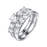 Solitaire Plus Engagement Ring S2012001A and Matching Wedding Band Set S2012001B